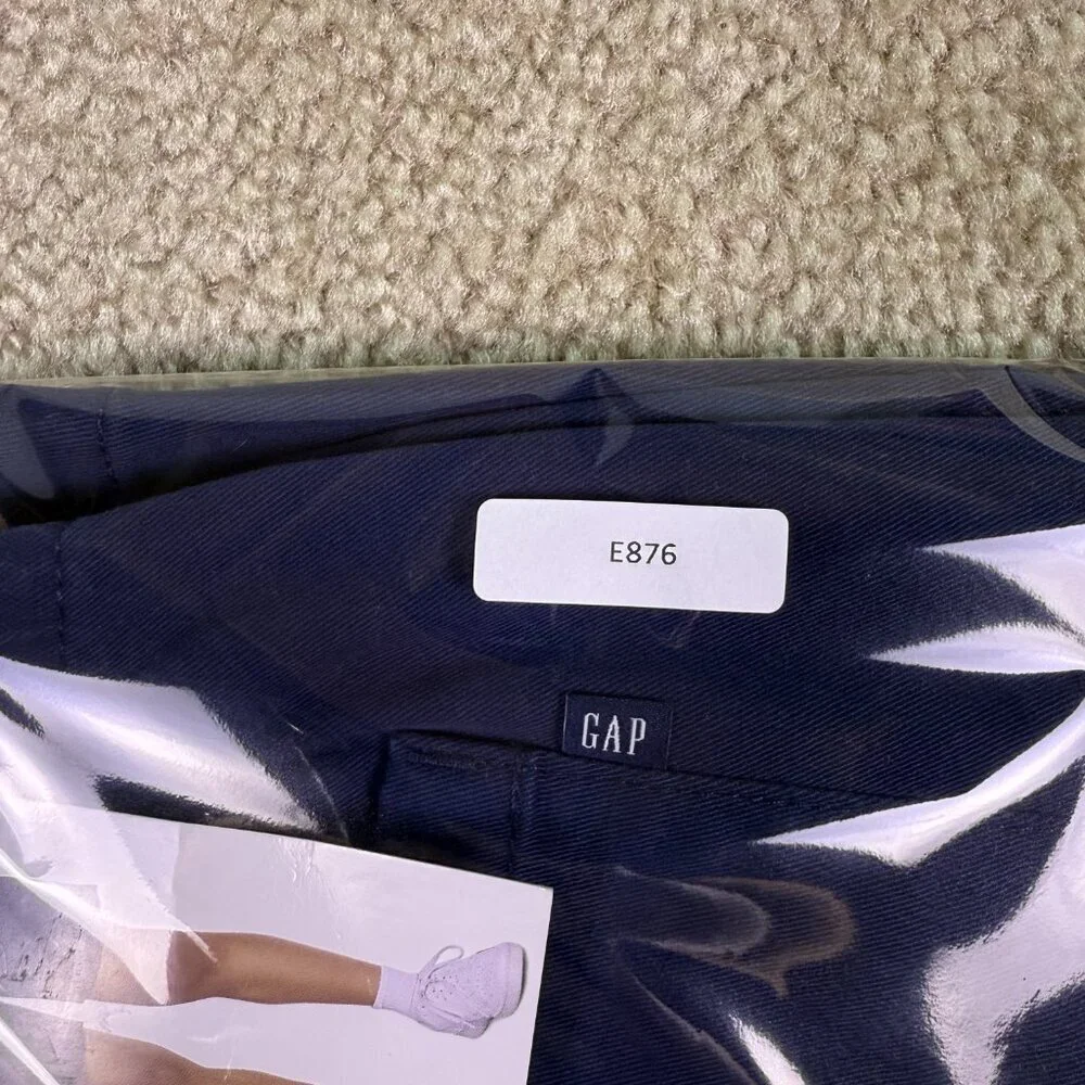 Gap Kids Boys Chino Shorts L Blue Stretch Soft Twill Elastic Waist E876